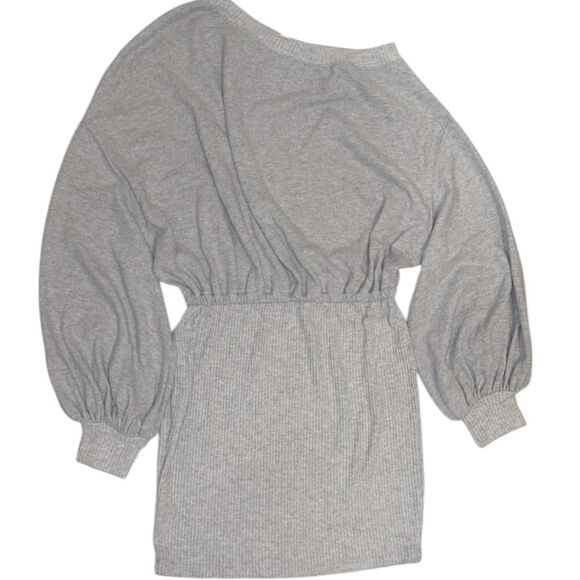 Free People Beach Last Call Mini Dress in Heather Grey - Picture 3 of 6